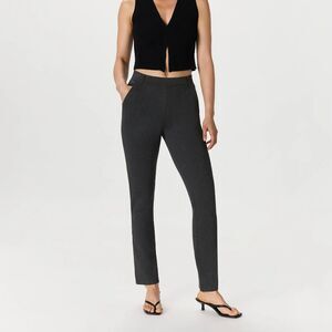 NEW Quince Ultra-Stretch Ponte Straight Leg Pant in Charcoal Size Medium Petite